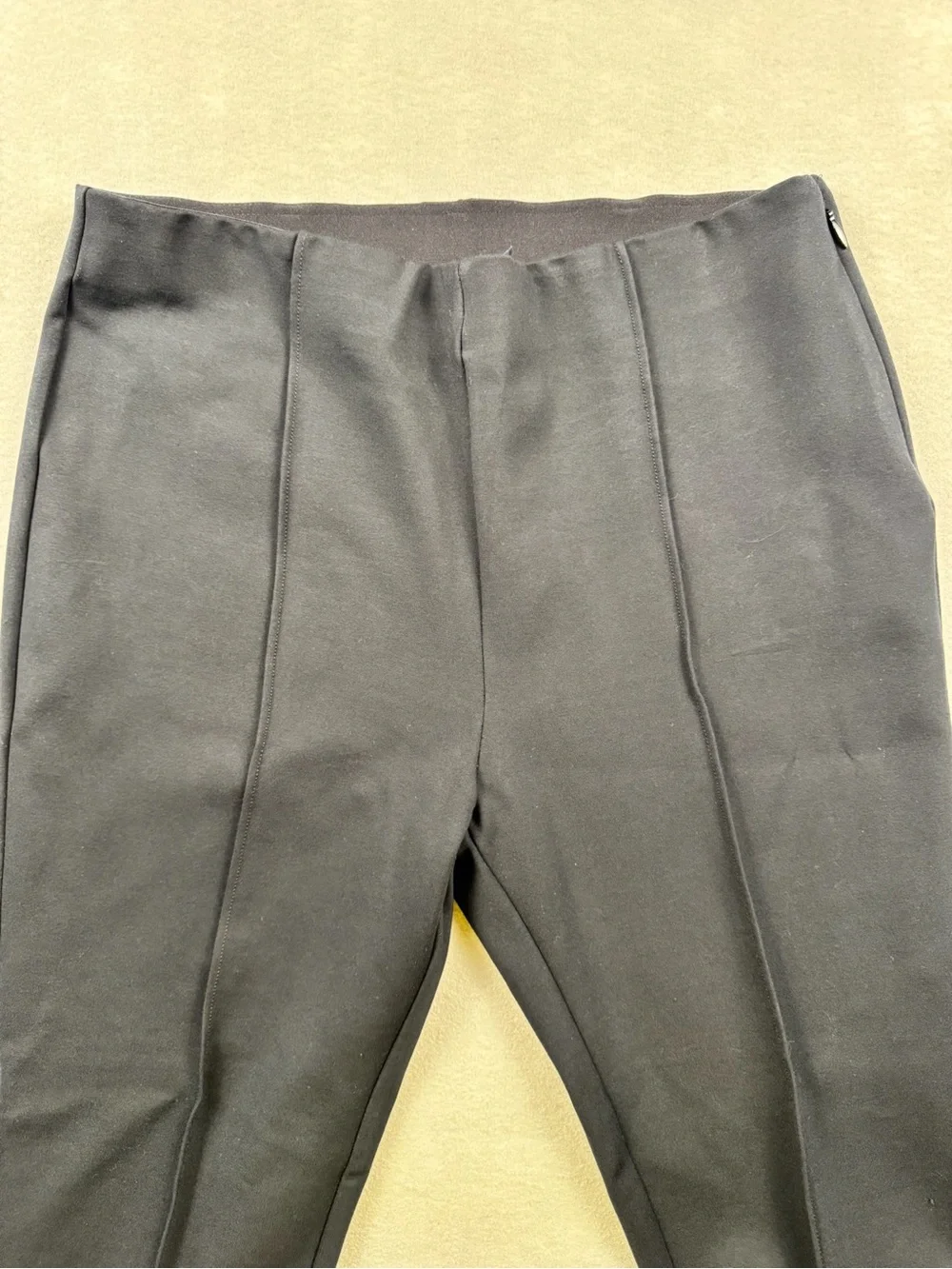 Vineyard Vines Navy Blue Ponte Knit Ankle Pintuck Pants Women Size XL Classic